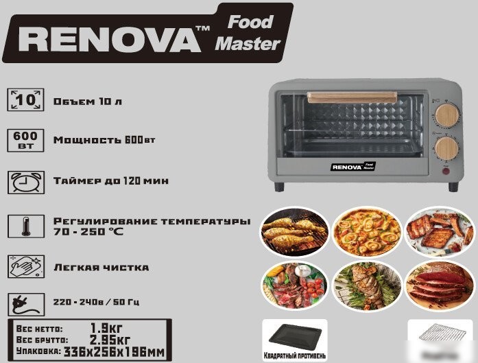 Мини-печь Renova MO-10TS1