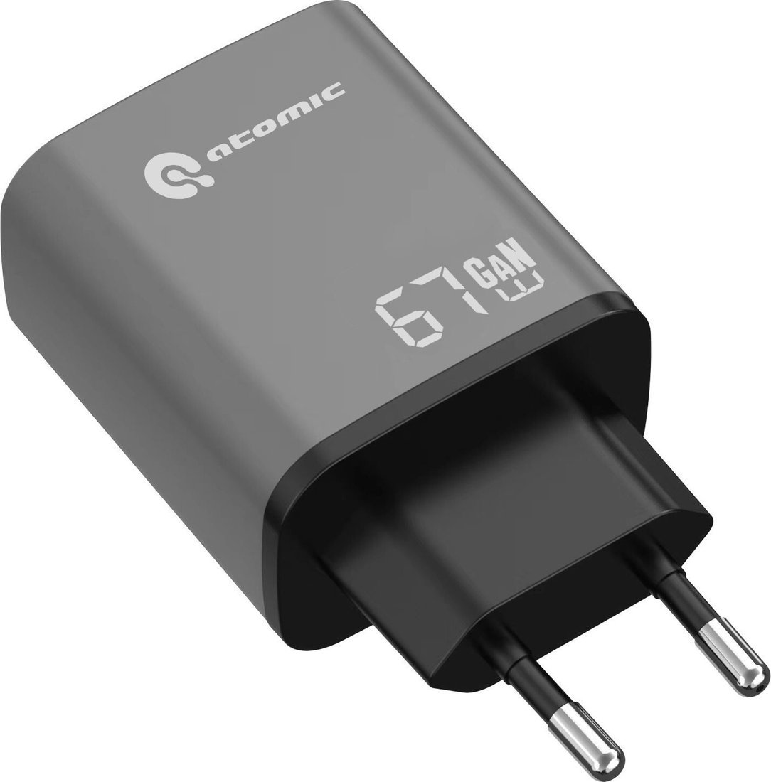 Сетевое зарядное Atomic Voyage G671 GAN 67W (темно-серый)