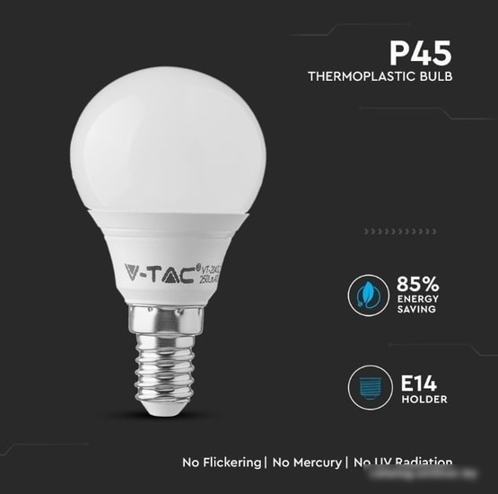 Светодиодная лампа V-TAC P45 E14 5.5 Вт 6400 К VT-236