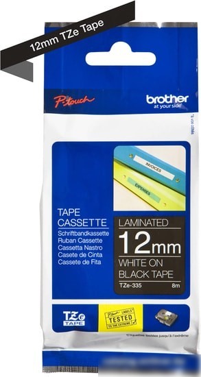Картридж-лента для термопринтера Brother TZe-335 (12 мм, 8 м)