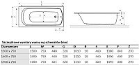 Ванна Excellent Lamia Slim 170x75 с ножками