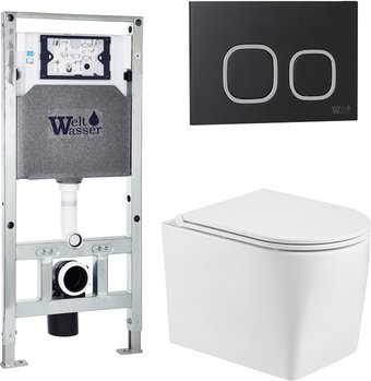 Унитаз подвесной WeltWasser Amberg 506 ST + Nesenbach 004 GL-WT + Amberg RD-BL