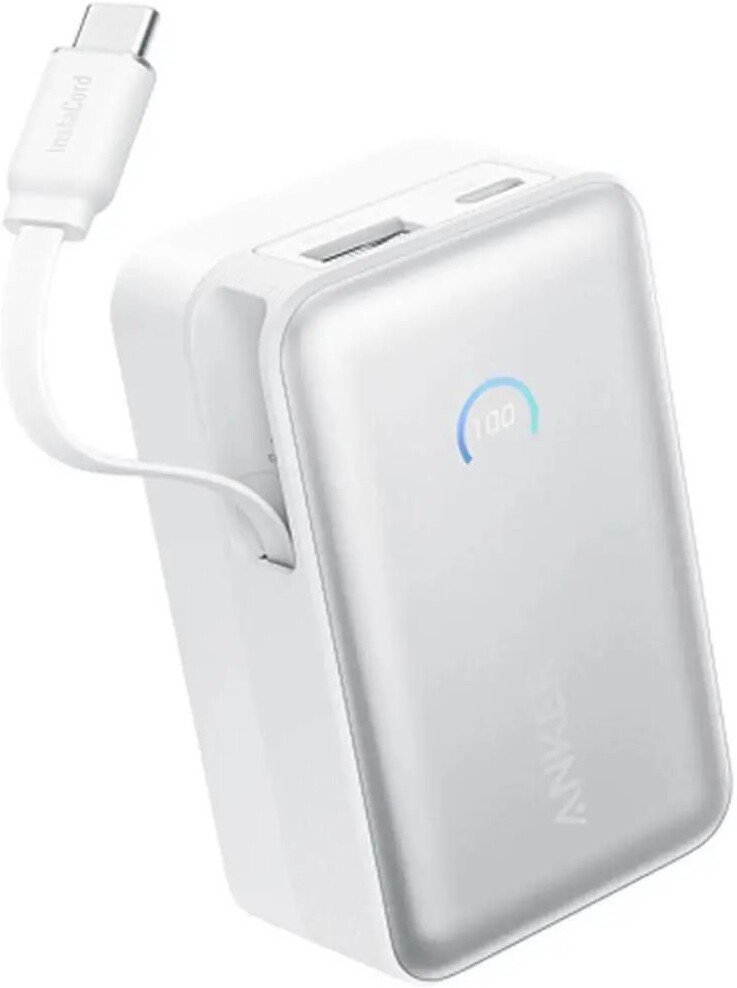Внешний аккумулятор Anker Nano Power Bank Built-in USB-C A1638 45W 10000mAh (белый)