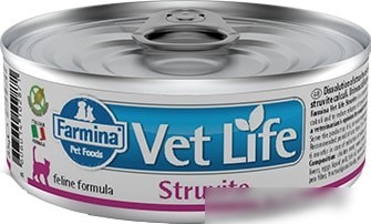 Корм для кошек Farmina Vet Life Struvite Wet Food Feline 0.085 кг Корм для кошек Farmina Vet Life Struvite Wet Food Feline 0.085 кг