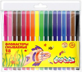 Фломастеры Каляка-Маляка ФКМ18 (18 цв)