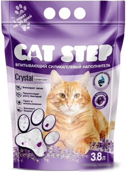 Наполнитель Cat Step Crystal Lavender 3.8 л