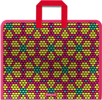 Набор папок Erich Krause Pink&Yellow Beads с ручками 52847 (4 шт)