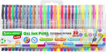 Набор гелевых ручек BRAUBERG Kids 143819 (30 цветов)