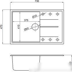 Кухонная мойка AV Engineering Benefit AVE730470GRA (серый)