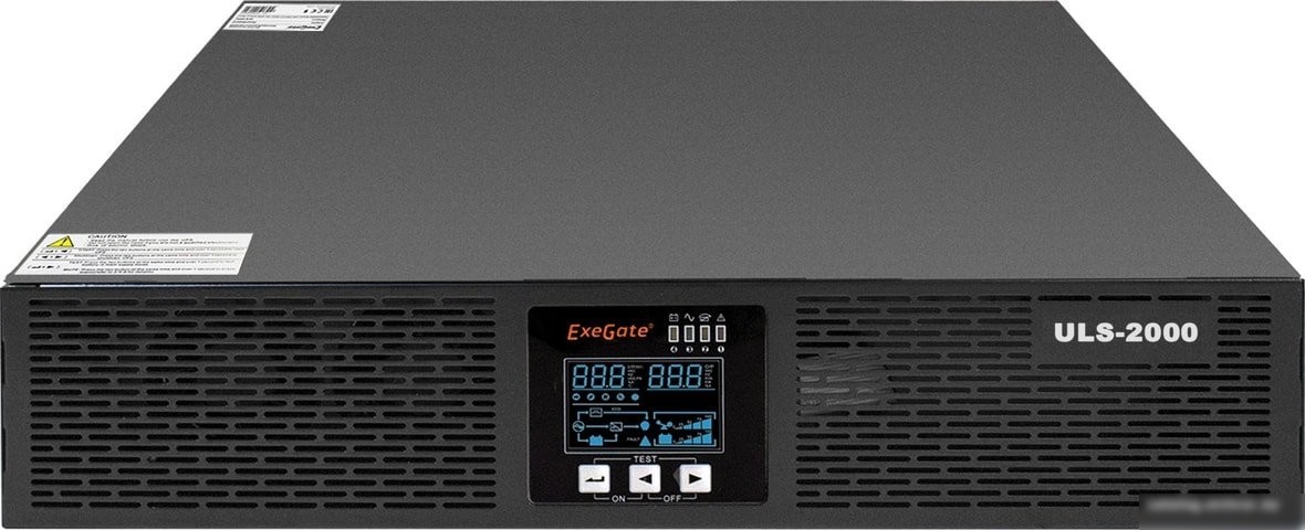 Источник бесперебойного питания ExeGate PowerExpert ULS-2000.LCD.AVR.C13.USB.RS232.SNMP.2U