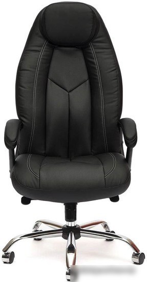 Кресло TetChair Boss Lux (иск.кожа, кожзам черный/черный перфорированный 36-6/36-6/06)