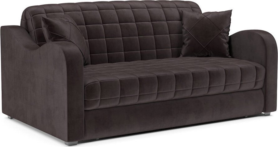 Диван Мебель-АРС Аккордеон Барон №4 ППУ 120x200 (бархат шоколадный Star Velvet 60 Coffee)