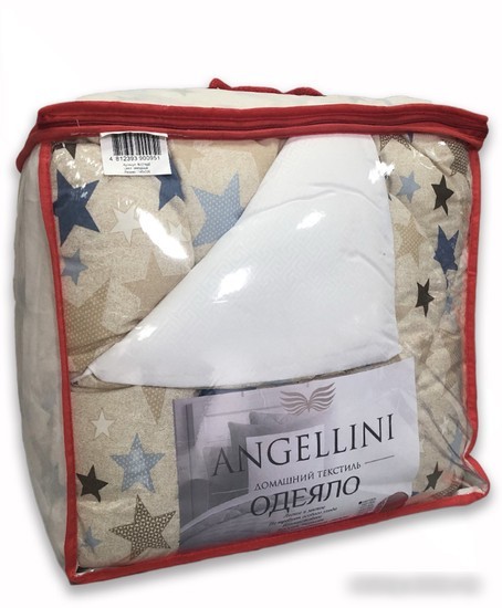 Одеяло Angellini Дуэт 8с022дб (200x220, звездный/белый)