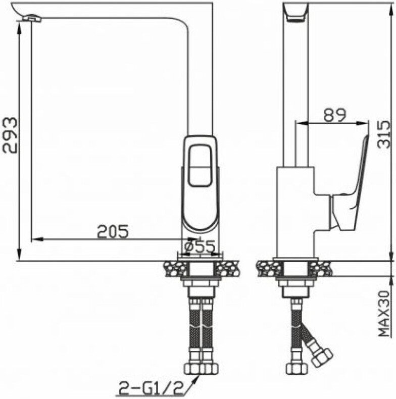 Смеситель AV Engineering AVBEL4-A360-256