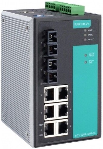 Управляемый коммутатор 2-го уровня Moxa EDS-408A-MM-SC-T