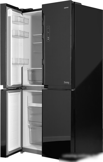 Четырёхдверный холодильник CENTEK CT-1756 NF Black Glass