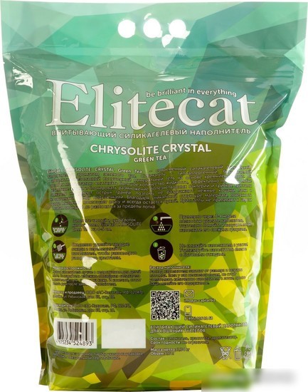 Наполнитель для туалета EliteCat Chrysolite Crystal Green Tea 7.6 л