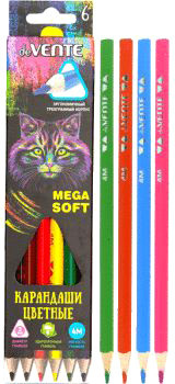 Набор цветных карандашей deVente Trio Mega Soft 5021915 (6 шт)