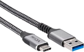 Кабель VCOM CU401M-1M USB 3.2 Gen2 Type-A - USB 3.1 Type-C (1 м, черный)