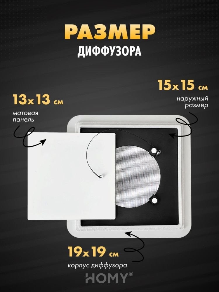Вентиляционная решетка HOMY AIR квадратный AS100W 15x15 (белая)