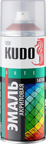 Эмаль Kudo универсальная Satin RAL 6018 0.52 л (ярко-зеленый)