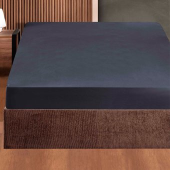 Постельное белье DO&CO Soft на резинке 90x200x30 12121 (синий)
