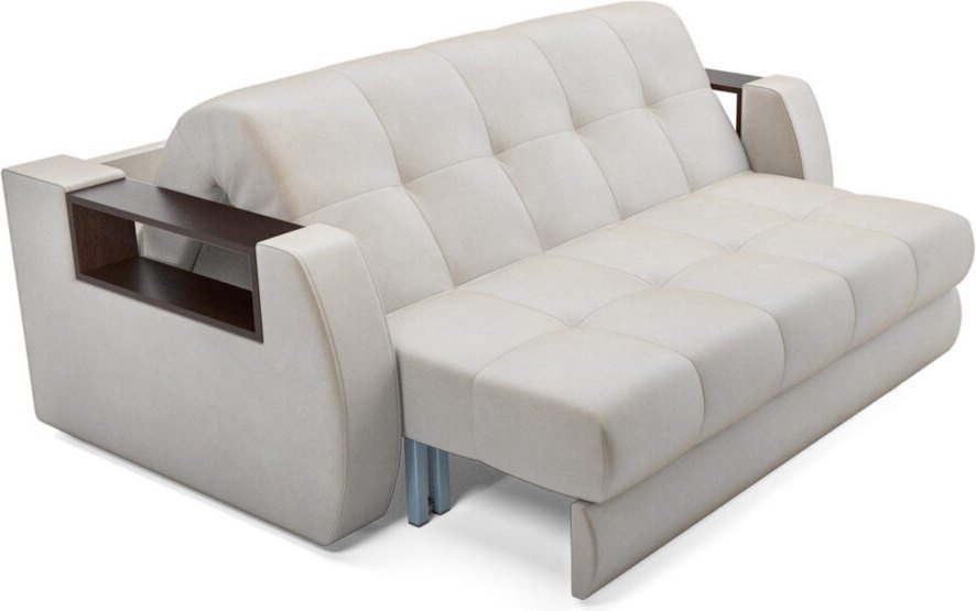 Диван Мебель-АРС Аккордеон Барон №3 НПБ 180x200 (бархат бежевый Star Velvet 6 Light Beige)