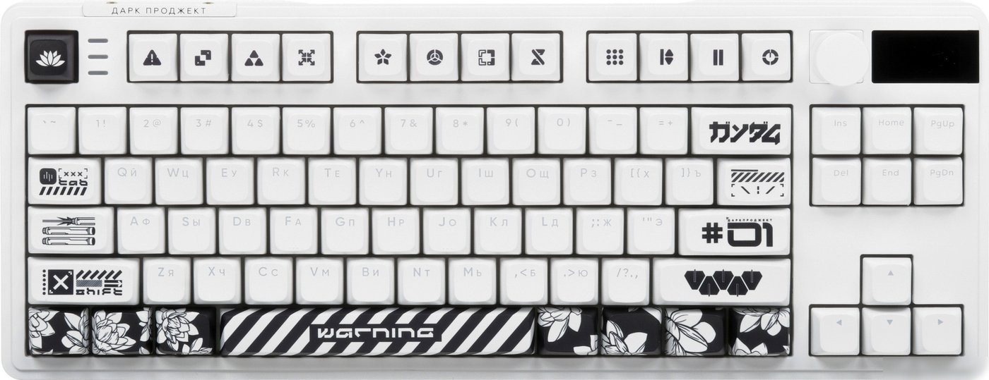 Клавиатура Dark Project KD87A+Numpad (G3ms Moonstone Switch, белый)