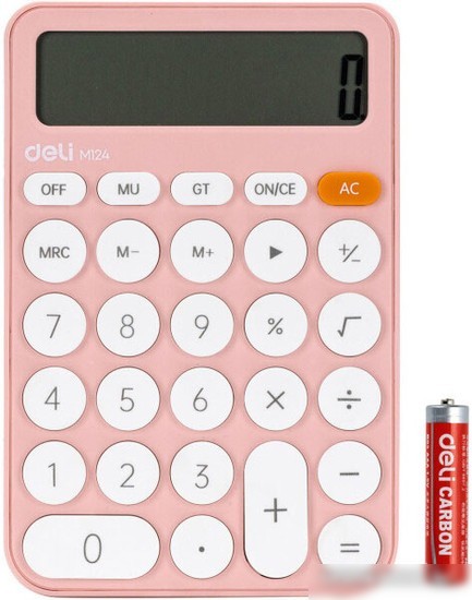 Калькулятор Deli EM124PINK