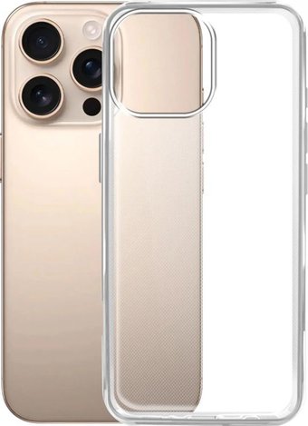 Чехол для телефона BoraSCO Silicone Case для Apple iPhone 16 Pro 73518 (прозрачный)