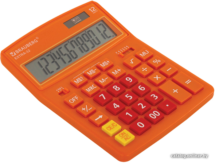 Бухгалтерский калькулятор BRAUBERG Extra 12-RG 250485 (оранжевый)