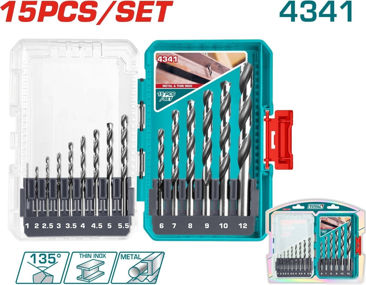 Набор сверл Total TACSDL51506