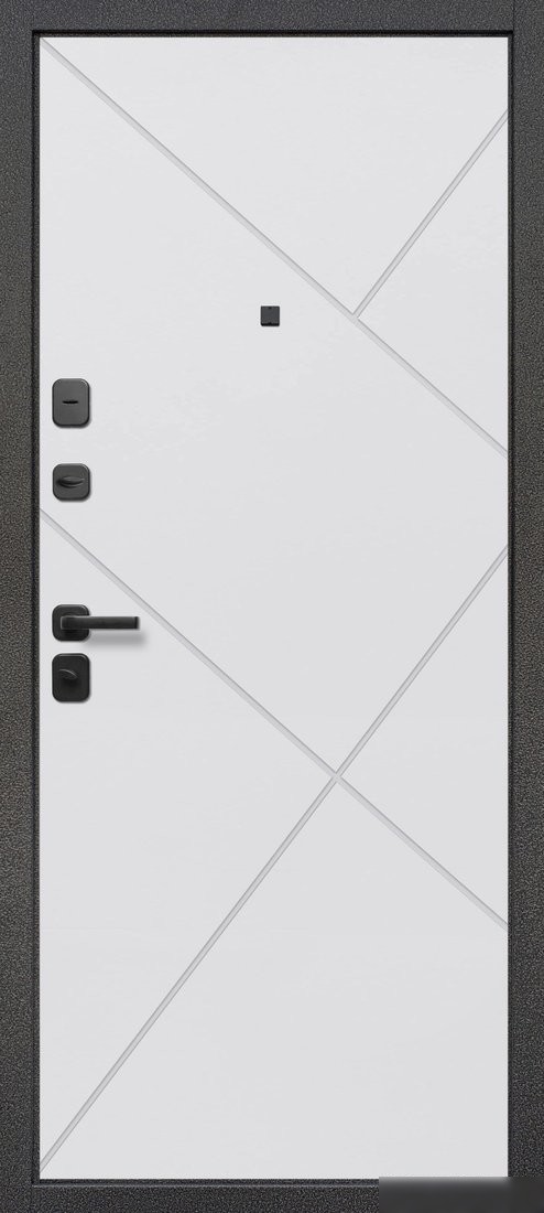 Металлическая дверь Guard 86x205x7 левая (серебристый/белый матовый)