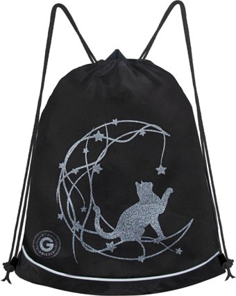 Мешок для обуви Grizzly OM-50-118 (черный/серый)