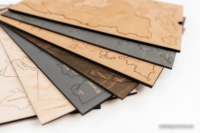 Подложка для пазла Woodary Для карты мира L 3255