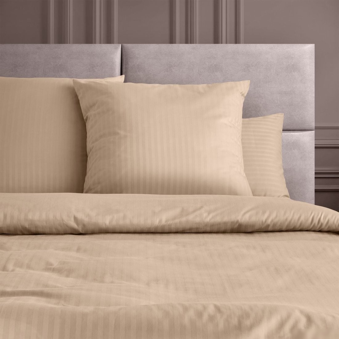 Постельное белье Verossa Stripe Семейный 747406 (Bronze, 70x70, 2шт, 50x70, 2шт)