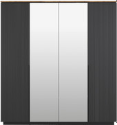 Шкаф распашной BRW San Gimignano SZF4D (антрацитовый/дуб нокс)