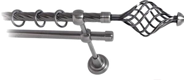 Lm Decor Вираж (антрацит, витая, 2.4м 16мм, 2 ряда)