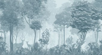 Фотообои ФабрикаФресок Олени в Лесу 945270 (500x270)