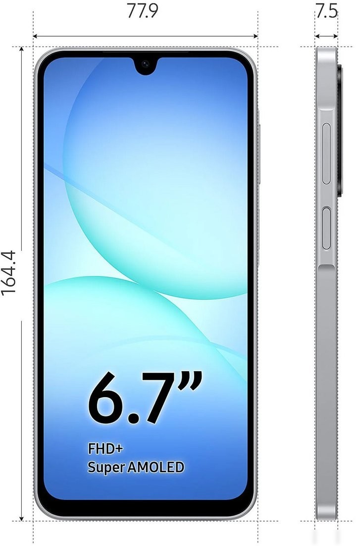 Телефон Samsung Galaxy A17 5G SM-A176B 6GB/128GB (серый)