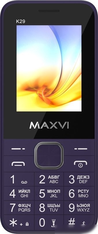 Кнопочный телефон Maxvi K29 (фиолетовый)