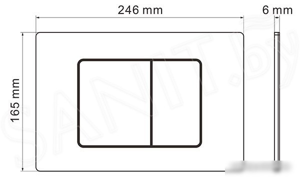 Унитаз подвесной Roxen Antares Black в комплекте с инсталляцией StounFix Slim 6 в 1 964862 (кнопка: оружейная сталь)