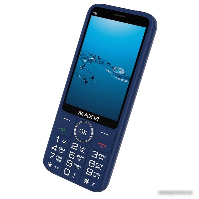 Кнопочный телефон Maxvi B35 (синий)