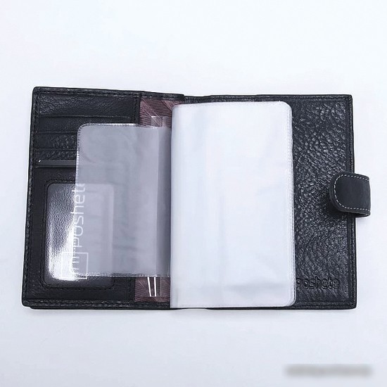 Обложка на документы Poshete 852-317-35K-BLK (черный)