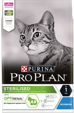 Сухой корм для кошек Pro Plan Sterilised Adult Optirenal с кроликом 0.4 кг