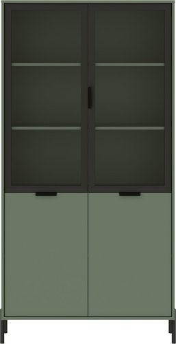 Шкаф распашной Black Red White Paloma REG2W2D (дымчатый зеленый)