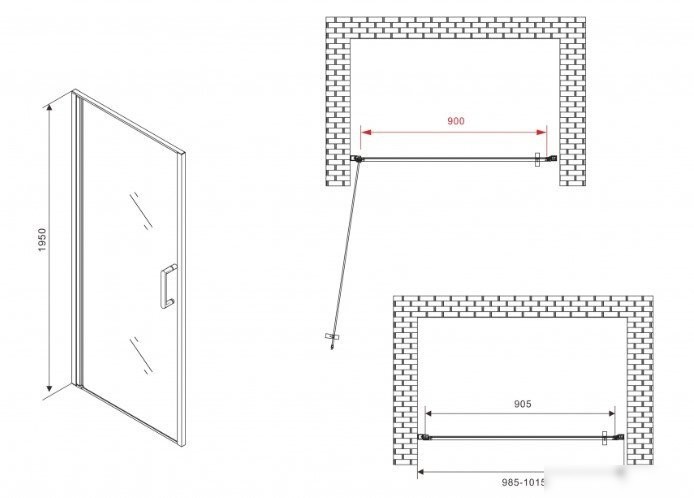 Душевая дверь Abber Sonnenstrand AG04100B