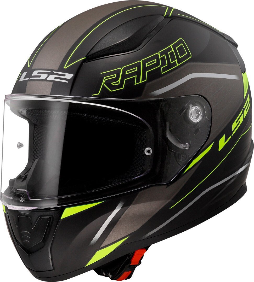 Мотошлем LS2 FF353 Rapid 2 Rokku (S, черный матовый/желтый)
