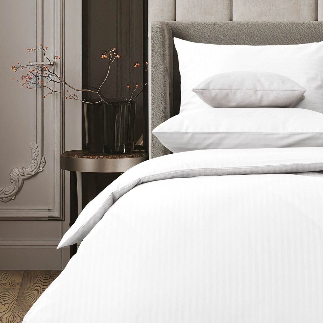 Постельное белье Verossa Stripe 1.5сп Royal VRT 1565 00бел ST13 23