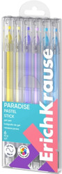 Набор гелевых ручек Erich Krause Paradise Stick Pastel 61308 (6 шт)